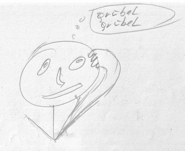 Zeichnung Nachdenken